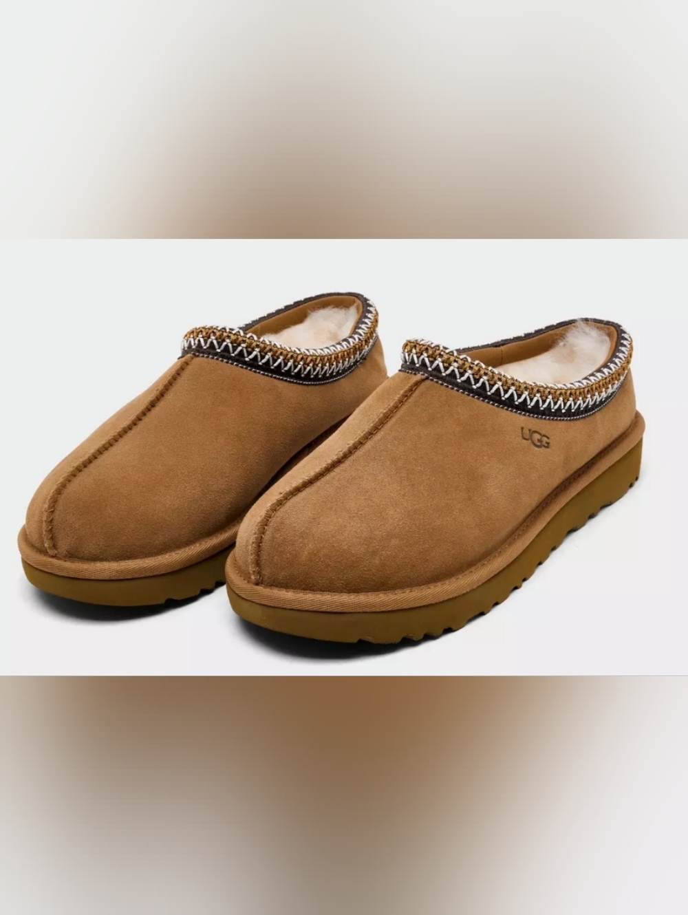 UGG™ Tasman Chestnut Slip-On Shearling Lined Slippers Size 7 New - Picture 2 of 12